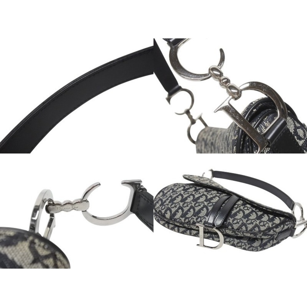 Dior Saddle Trotter logo Christian black Galliano Bag - Picture 5 of 10